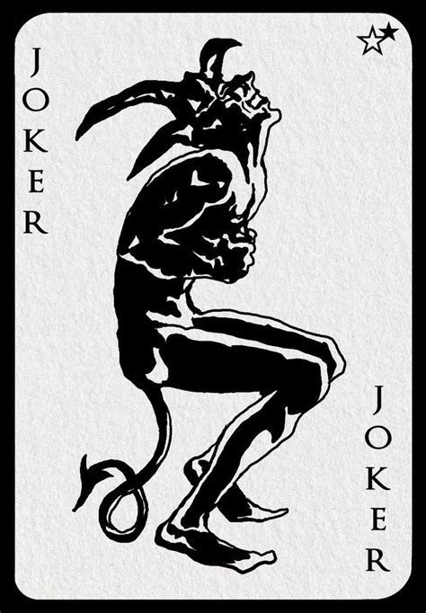 joker card line drawing